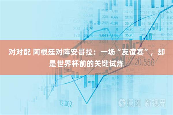 对对配 阿根廷对阵安哥拉：一场“友谊赛”，却是世界杯前的关键试炼